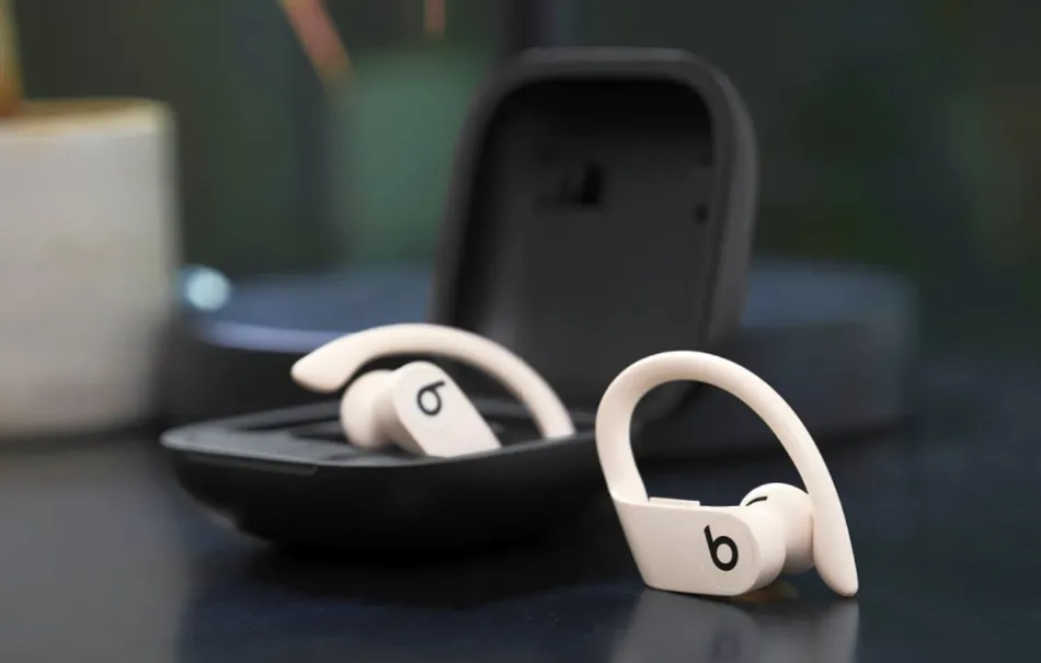 Beats Powerbeats Pro earbuds in black color with ear hooks