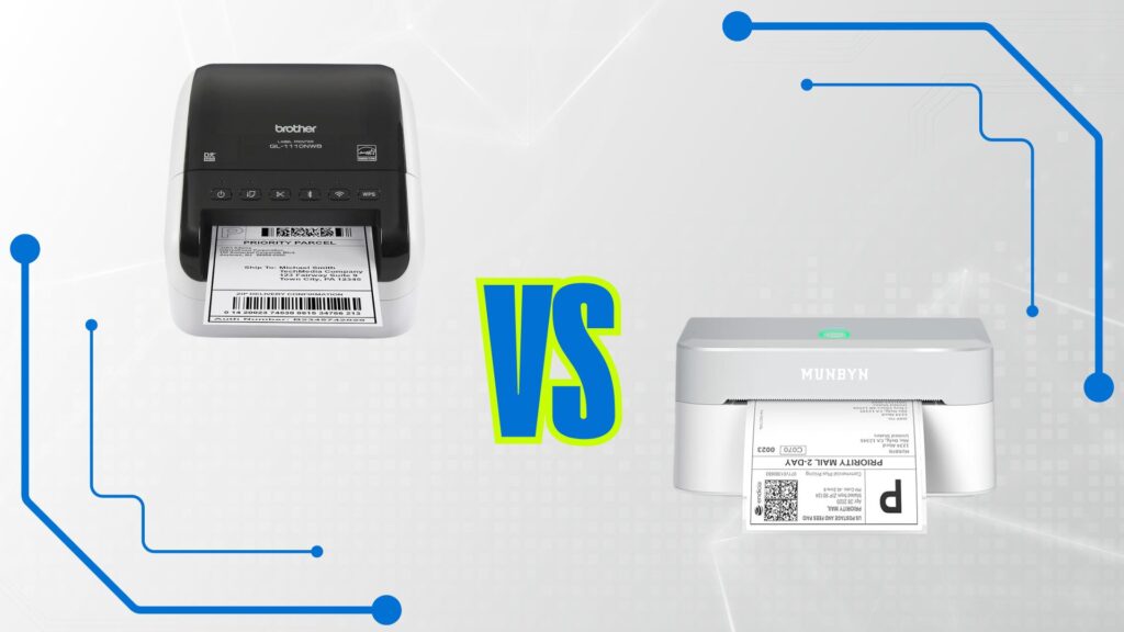MUNBYN RealWriter 403B vs Brother QL-1110NWB